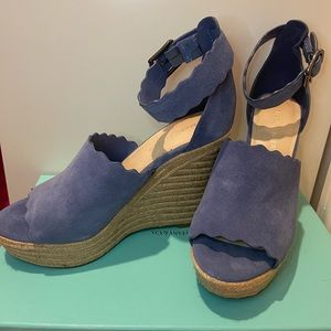 Marc Fisher Womens Haya Suede Platform Wedge Heels